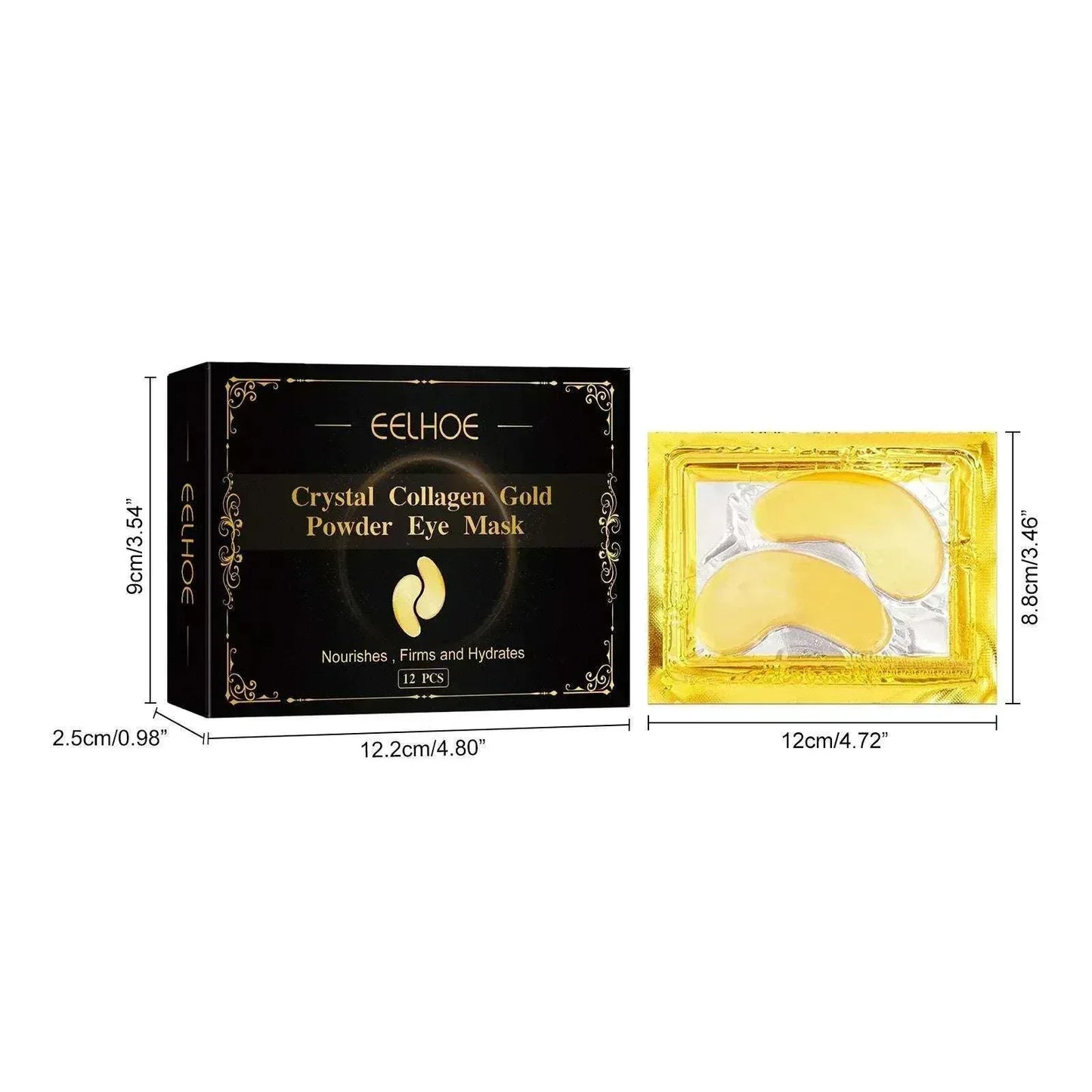 EELHOE Collagen Gold Eye Mask Firming Eye Patches For Dark Circles And Puffy Eyes - SABR & STYEL