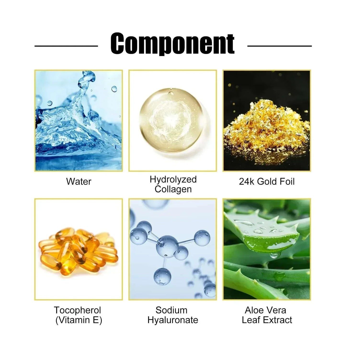 EELHOE Collagen Gold Eye Mask Firming Eye Patches For Dark Circles And Puffy Eyes - SABR & STYEL